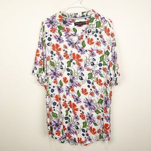 Free Planet Floral Casual Button Down